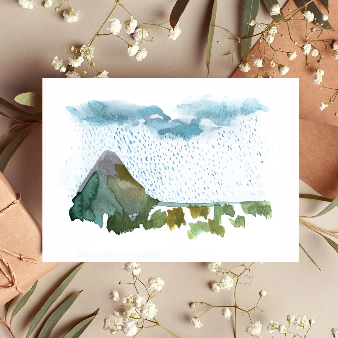 Inspirado en los atardeceres sobre los alpes de Suiza (1080 x 1080 px)